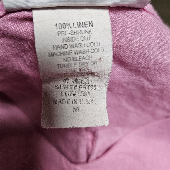 La Fixsun 100% Linen Tunic Top Made In USA Medium - Picture 5 of 6